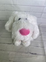 2008 Dan Dee White Puppy Dog Plush Stuffed Animal Toy Pink Nose Polka Dot Bow - £55.38 GBP