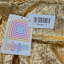 Lularoe Madison Skirt Gold Size Small image 5