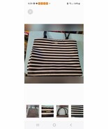 Kate Spade New York Black White Striped &quot;Phoebe&quot; Tote Bag Shoulder Purse - $55.57 CAD