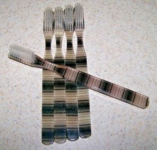 Set Of 5 Alan Stuart Rare Vintage Toothbrushes- Black, Tan, Wh, Gray Design -NOS - £10.21 GBP