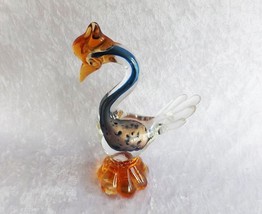 Murano Art Glass Venetian 8.5 inch Bird/Heron/Swan/Crane Sculpture Figurine - £19.69 GBP