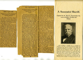 Captain M M Buford Sheriff Brochure &amp; News Clipping 1908 Newberry South ... - £58.79 GBP