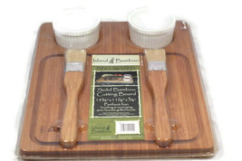 Wilshire Island Bamboo BBQ Board Solid Bamboo Cutting Board Brushing Marinating - £49.44 GBP