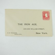 US Postal Stationery RR Williams The Iron Age New York 2 cent Washington Antique - £7.98 GBP