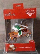 Cars Disney Pixar Tow Mater Hallmark Seasons ChristmasOrnament Green Aviator Hat - $32.52