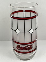 Vintage Libbey Coca Cola Glass Frost Tiffany Style Window Pane - $115.83 MXN