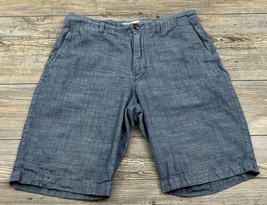 Goodfellow &amp; Co Shorts Men&#39;s LINDEN  Size 30&quot; Denim Blue Cotton Chino Fl... - £8.61 GBP