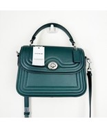 Coach Marlie Top Handle Satchel w/ Border Quilting Leather in Metallic I... - $193.35