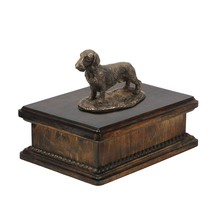 Exclusive Urn for dog’s ashes with a Dachshund wirehaired statue, ART-DOG. New m - £161.08 GBP