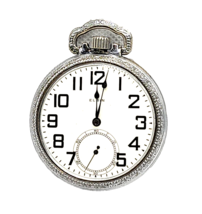 Antique Elgin 15j Pocket Watch 16s Grade 313 Model 7 w/ Train on Case - £146.40 GBP