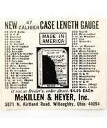 1968 McKillen And Heyer 47 Caliber Case Length Gauge Advertisement Hunti... - $28.07 CAD