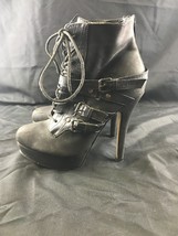 Just Fabulous Steampunk Boots Heels Buckles Size 7 Kg X3 Sexy Clubwear  - $30.55 CAD