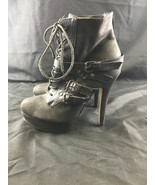 Just Fabulous Steampunk Boots Heels Buckles Size 7 Kg X3 Sexy Clubwear  - $30.55 CAD