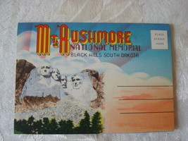 Souvenir Postcard Folder Mt. Rushmore Black Hills South Dako - £5.58 GBP