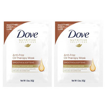 Pack of (2) New Dove Anti-Frizz Oil Smooth Hair Mask, 1.5 oz - £5.72 GBP