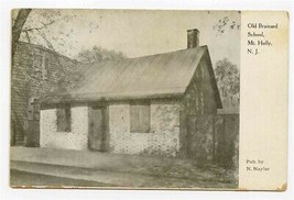 Old Brainard School Postcard Mount Holly New Jersey 1910&#39;s - £14.25 GBP