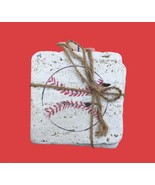 Set of 4 Natural Stone Baseball Drink Coasters - £8.44 GBP