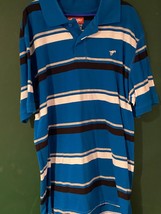 Boy&#39;s Wrangler Blue Striped Short Sleeve Collar Top XXL/2XG (18) *Pre Owned ddd1 - £7.86 GBP