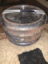 Set 4 VTG SILVERPLATE Crystal Starburst Coasters Ashtray - $14.84