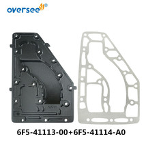 6F5-41113 Outer Cover Exhaust + 6F5-41114 Gasket For Yamaha Outboard 2T ... - $32.00