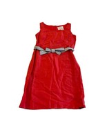 Max Mara Linen Silk Blend Red Belt Tank Dress Size 12 Black White Belt Midi - £109.64 GBP