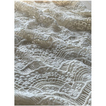 3D Embroidery Florals Lace Fabric DIY Crafts Costume Clothing Prob Curtain Table - £12.74 GBP