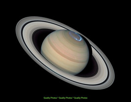 Saturn With Aurora 8.5x11&quot; Photo Print Rings  Planet Solar System Space Art NASA - £6.33 GBP