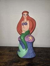 Vintage Disney Little Mermaid Ariel Vinyl Coin Piggy Bank - £9.89 GBP