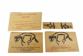 Magician toys vtg Magic Shop Tricks 1940s Exchange Printing puzzle horse... - $39.55