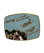 Middletown Aviation Club Switzerland Flying Plane Flight Enamel Lapel Ha... - $11.95