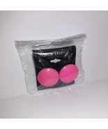 Vintage 80s 90s Pink Plastic Neon Earrings Bright Rave Retro Barbiecore - £7.91 GBP