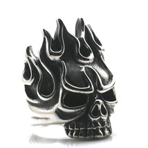 Cool Biker Rock Flame Hot  316L Stainless Steel Ring Free Shipping - £9.13 GBP