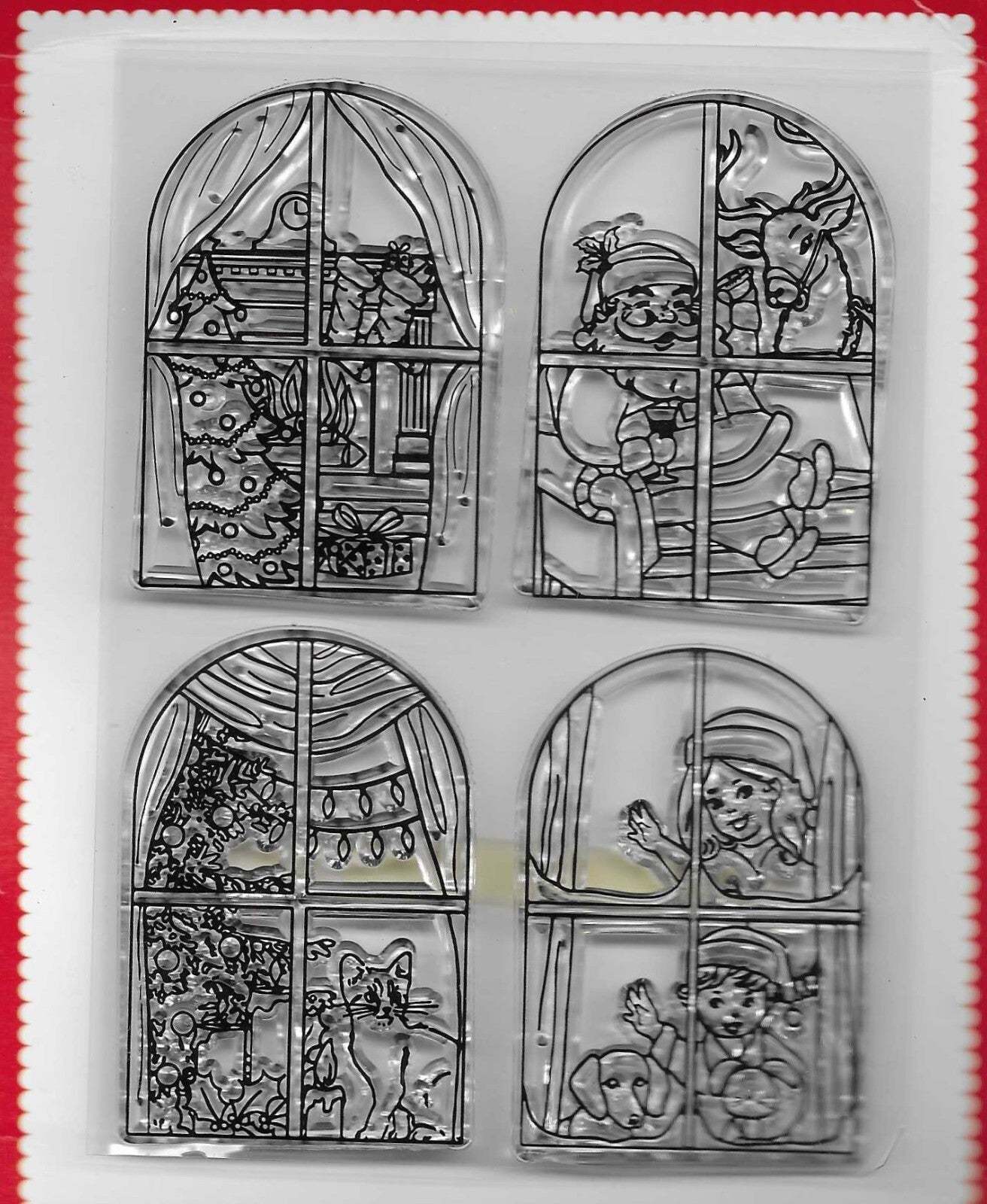 Christmas Window Stamp Set - $6.00