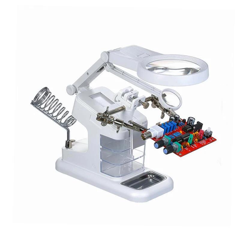 Welding Magnifying Gl LED Light 3X/4.5X/25X Lens Auxiliary Clip Loupe De... - $279.91