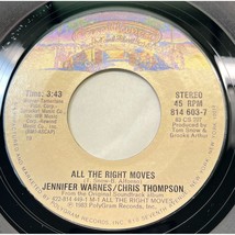 Jennifer Warnes Chris Thompson All the Right Moves 45 Soul 1983 David Ca... - £9.34 GBP