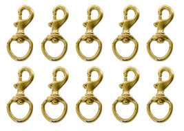 1&quot; x 3-1/2&quot; Solid Brass Heavy Duty Swivel Round Eye Bolt Snaps 40381 - $39.59+
