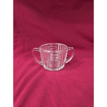 Double Handled Pressed Glass Sugar Bowl, Vertical &amp; Horizontal Panels, V... - $6.93