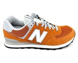 New Balance 574 Classics Orange Grey White Mens Suede Sneakers ML574VIB - £67.12 GBP