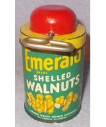 Vintage Emerald Shelled Walnuts Tin with Chopper Top  - $20.51 CAD