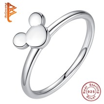 BELAWANG Authentic 925 Sterling Silver Ring Cute Minnie Finger Rings For Women W - £12.90 GBP