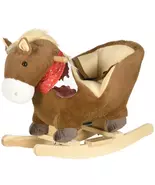 Qaba Baby Rocking Horse, Riding Horse, Plush Animal Rocker with Realisti... - $139.00