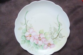 JAEGER &amp; Co.Germany - ca 1902-1970s beautiful pink roses plate, 8&quot; diam[2box] - £34.99 GBP