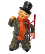 Chimney Sweep Goebel Man Ladder Red Scarf Porcelain Figurine 3 1/2&quot; Vint... - £22.60 GBP