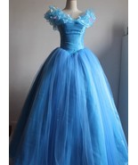 Sandy Princess Cinderella Women Blue Dress Cosplay Costume Adult - $185.93 CAD