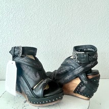 Lane Boots LEXINGTON Womens Black Wedges 6.5 Western Sandals Cowgirl Woo... - $158.40
