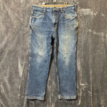 Duluth Flex Ballroom Jeans Mens 36x30 Medium Wash Denim Work Stretch Rugged - £14.18 GBP