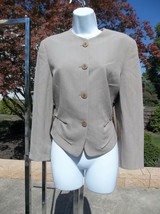 GIORGIO ARMANI FAB BEIGE JACKET 42 8 US - £87.92 GBP