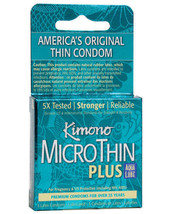 Kimono Micro Thin Aqua Lube Condom - Box of 3 - $13.39