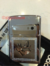 Gorgeous 2010 Polished Chrome Engraved Elk Zippo Lighter - £29.33 GBP