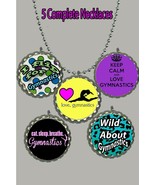 Gymnastics super cute 5 necklaces necklace party favors loot bag birthday - $167.53 MXN